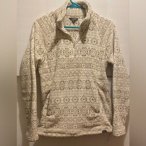 Eddie Bauer Beige Patterned Zip-Up Sweater🤎Eddie Bauer